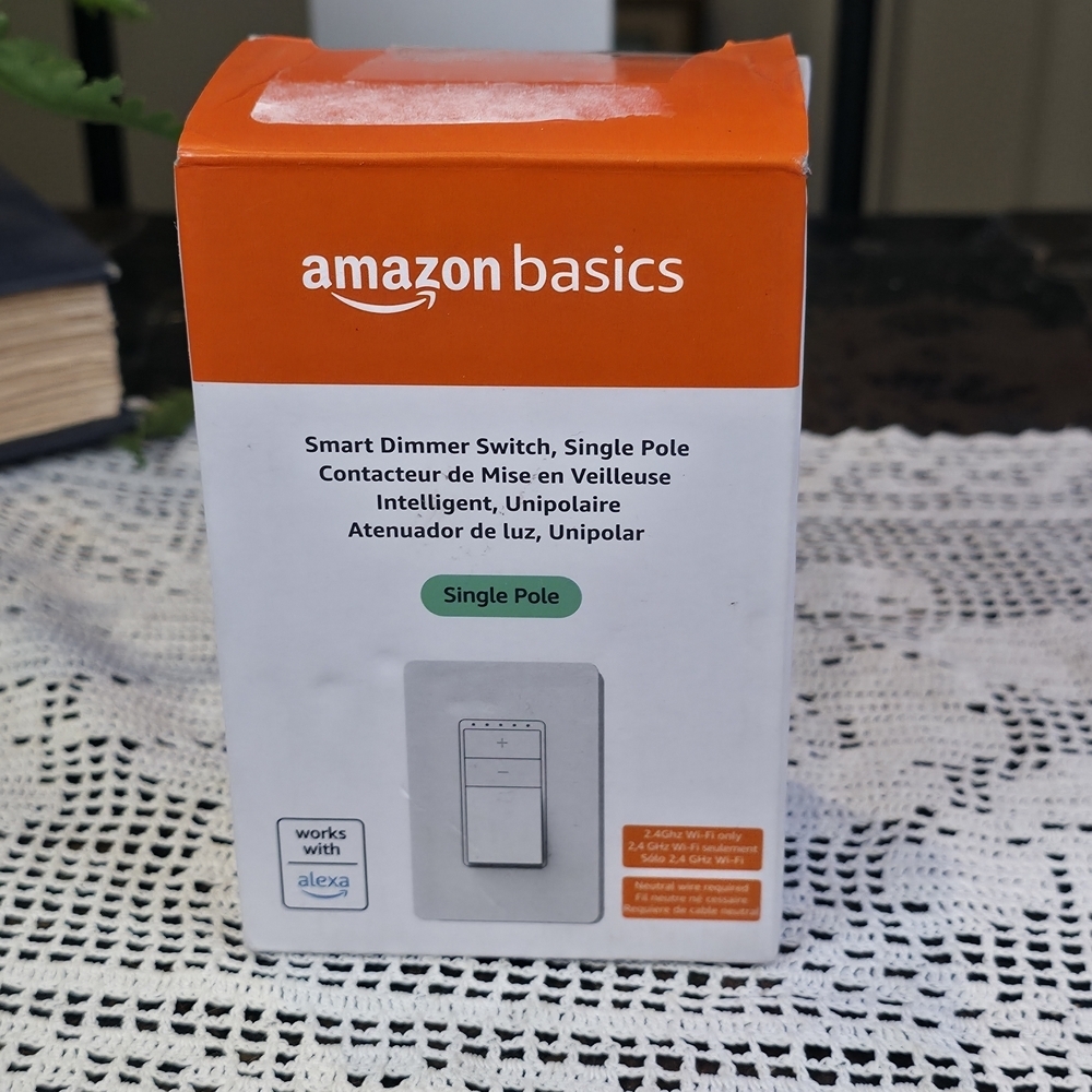 New Amazon Basics Smart Dimmer Switch Single Pole Alexa 450W Incandescent Wi-Fi - Picture 5 of 8